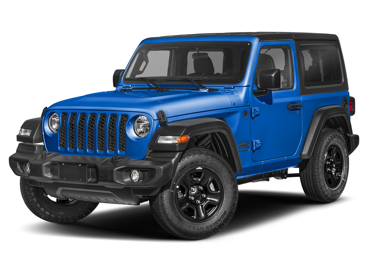 2026 Jeep Wrangler WRANGLER 2-DOOR WILLYS in Hydro Blue Pearl-Coat Exterior Paint — front three-quarter view