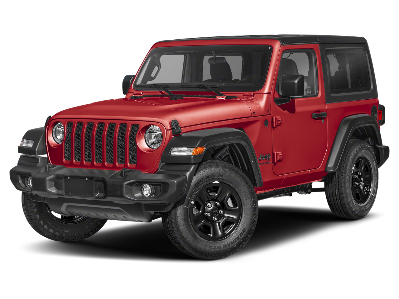 2026 Jeep Wrangler WRANGLER 2-DOOR WILLYS in Firecracker Red Clear-Coat Exterior Paint — front three-quarter view