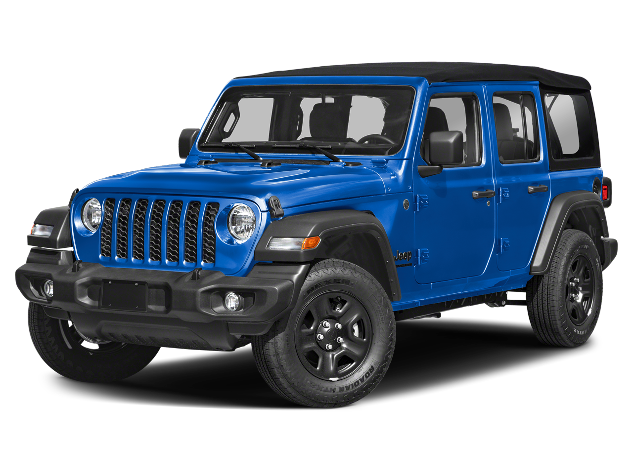 2026 Jeep Wrangler WRANGLER 4-DOOR WILLYS in Hydro Blue Pearl-Coat Exterior Paint — front three-quarter view