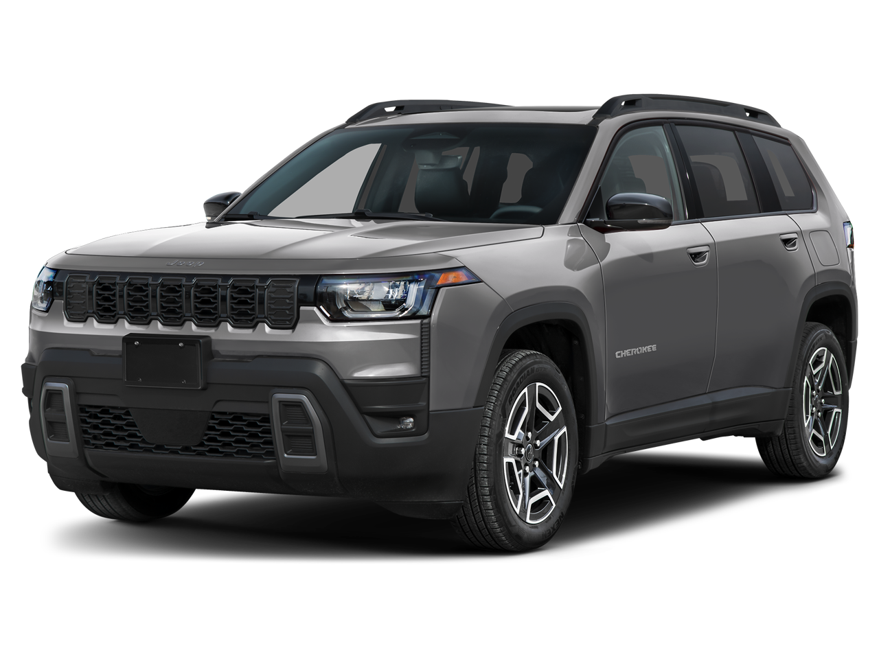 2026 Jeep Cherokee CHEROKEE LIMITED 4X4 in Sting-Gray Clear-Coat Exterior Paint — front three-quarter view