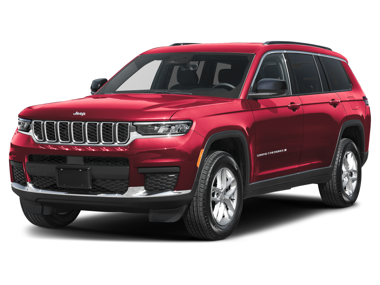 2026 Jeep Grand Cherokee GRAND CHEROKEE L LIMITED 4X4 in Velvet Red Pearlcoat — front three-quarter view