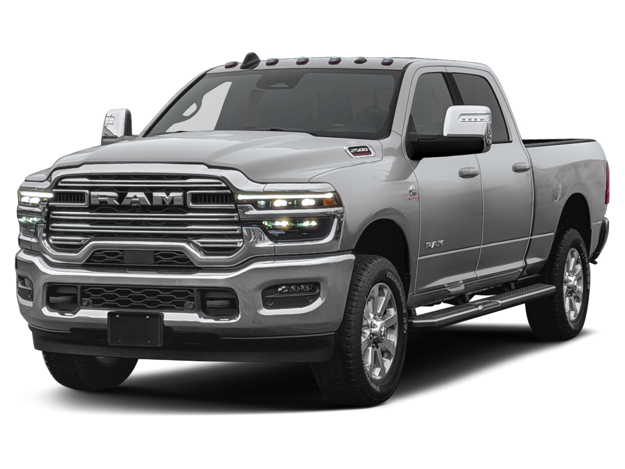 2026 RAM Ram 2500 RAM 2500 LARAMIE CREW CAB 4X4 6'4' BOX in Silver-Zynith Exterior Paint — front three-quarter view