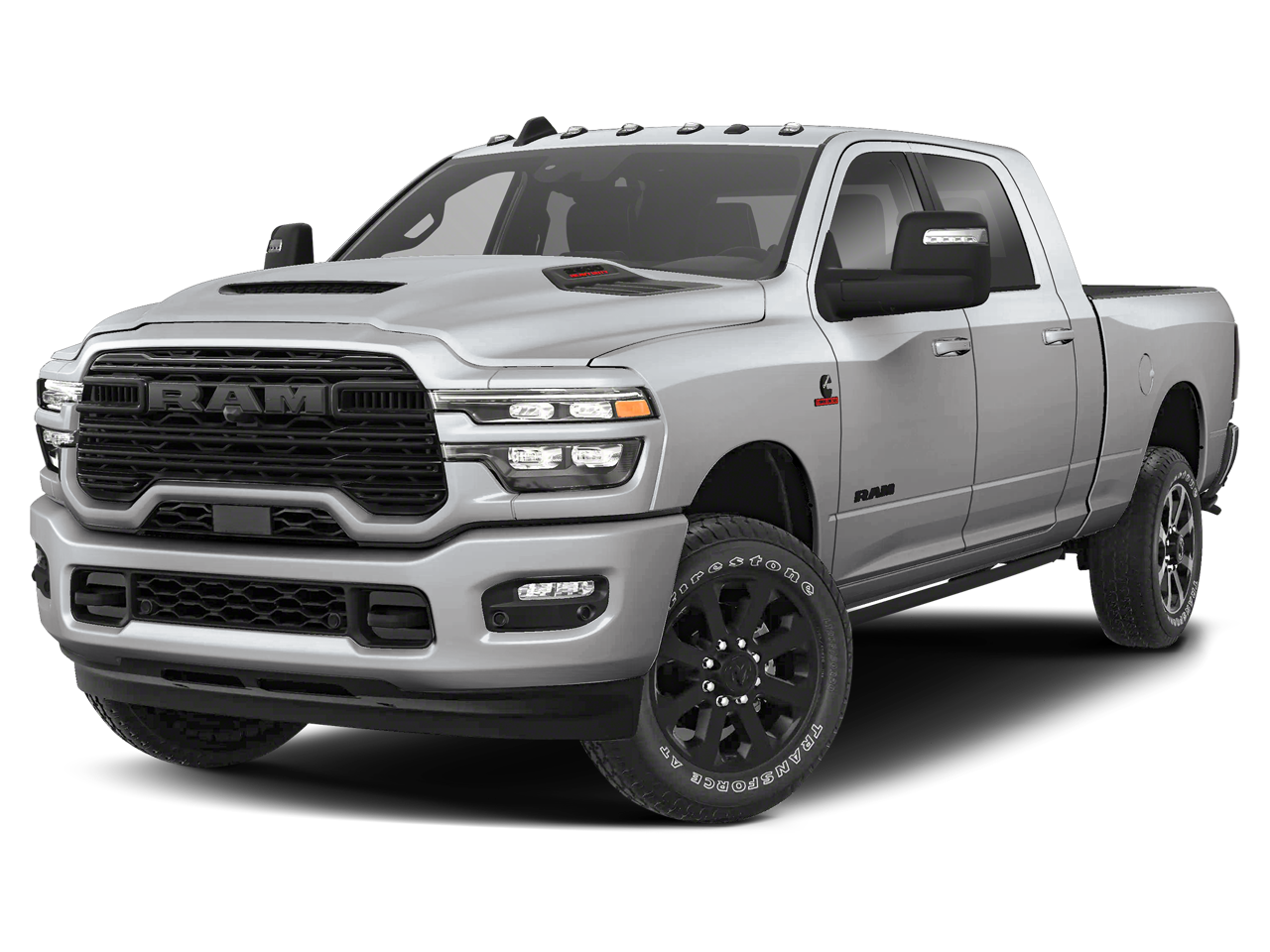 2026 RAM Ram 2500 RAM 2500 LARAMIE MEGA CAB 4X4 6'4' BOX in Silver-Zynith Exterior Paint — front three-quarter view