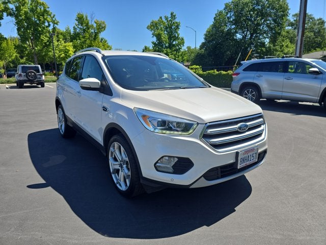 2019 Ford Escape Titanium in White — front three-quarter view