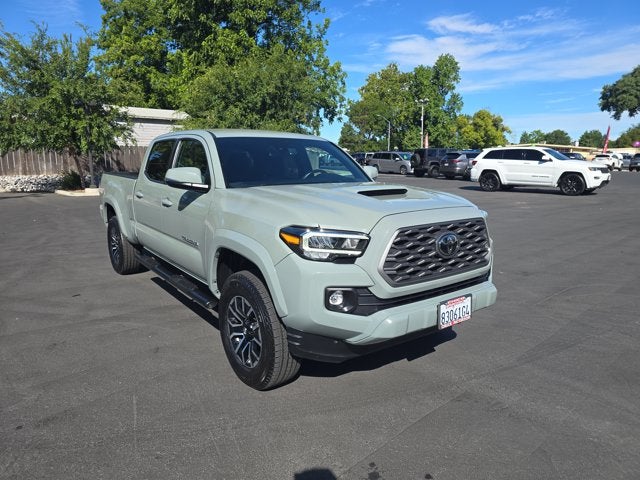 2022 Toyota Tacoma TRD Sport in Lunar Rock — front three-quarter view