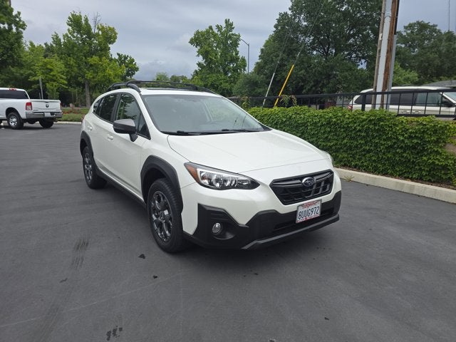 2021 Subaru Crosstrek Sport in Crystal White Pearl — front three-quarter view